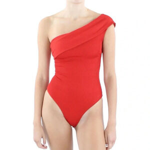 Haight Ribbed One Shoulder One Piece Swimsuit